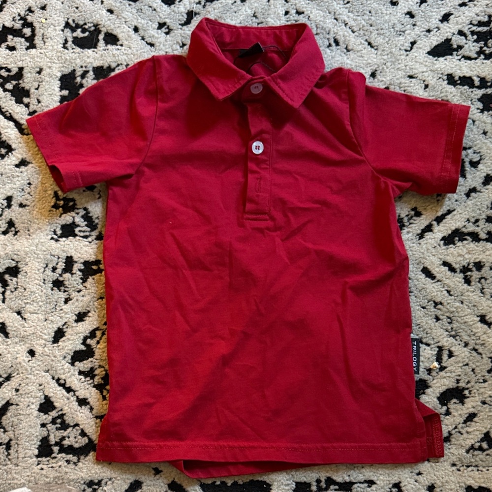 Vibrant Red Kids Polo Shirt